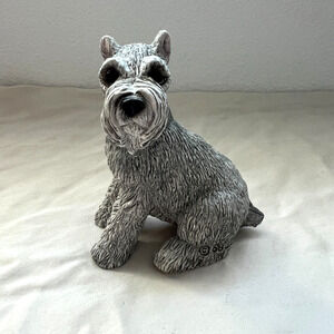Schnauzer Dog Sculpture Figurine '88 Udc 4 inch